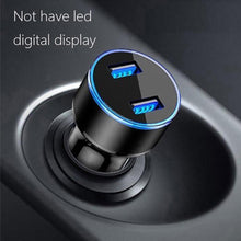 Load image into Gallery viewer, LED Display 3.1A Dual USB Car Charger Universal Mobile Phone Aluminum Car-Chargers