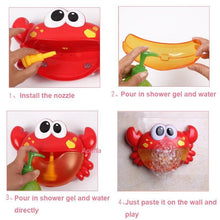 Load image into Gallery viewer, Baby Bath Toys Bubble Machine Crabs Frog Music Kids Bath Toy Bathtub Soap Automatic Bubble Maker