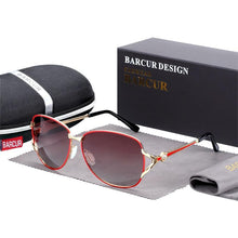 Load image into Gallery viewer, Elegant Women Gradient Luxury Polarized Sunglasses Luxury Round Eyewear With Metal High Quality Frame lunette de soile