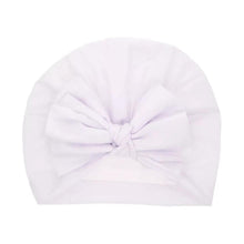 Load image into Gallery viewer, Modern Luxury Baby Girl Lovely Soft Winter Big Bow Turban Bonnet Cotton Caps For Girls Baby