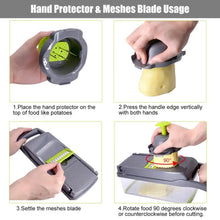 Load image into Gallery viewer, Vegetable Chopper Multifunctional Grater Cutter Kitchen Accessories Manual Fruit Slicer Potatos Shredders Cheese Onions Slicers