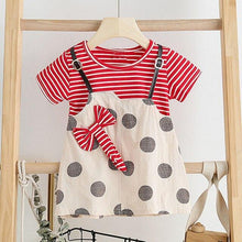 将图片加载到图库查看器,Modern Luxury Baby Girl Summer Party Clothing Cherry Dot Princess Dresses Bow Hat Outfits For Girls