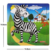Load image into Gallery viewer, 38 Style Cartoon Wooden Puzzle Children Animal/ Vehicle Toy For 2-6 Year Baby Early Educational Toys for Kids