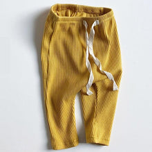 将图片加载到图库查看器,Baby Boys Girls Solid Leggings Toddler Ribbed Pants Little Boy Casual Pants Kids Trousers