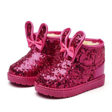 将图片加载到图库查看器,Warm Kids Snow Boots For Children New Toddler Winter Princess Cartoon Shoes Non-slip Flat Round Toe Girls Baby Lovely Boots