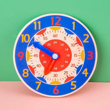 Load image into Gallery viewer, Popular Educational Wooden Clock Toys Hour Minute Second Cognition Colorful Clocks Early Learning Kids Education Toys for Children