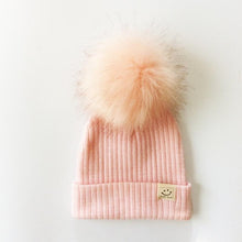 将图片加载到图库查看器,Winter Baby Boy Girl Artificial Pompom Knitted Hat Toddler Kids Caps With Pompon for Newborn