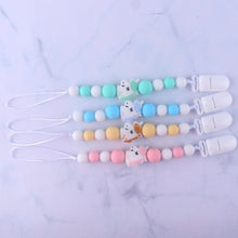 Load image into Gallery viewer, Handmade Animal Pendant Pacifier Clips Chain Nipple Holder for Infant Baby Pacifier