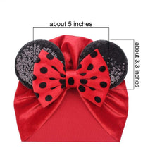 Load image into Gallery viewer, Modern Shiny Cute Dot Big Bow Baby Cap Hat For Girls Kids Flannel Beanie Autumn Winter Warm Girls Turbans