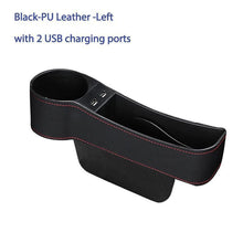 Load image into Gallery viewer, Multifunctional Car Seat Gap Storage Box Cup PU Leather Pocket Catcher Organizer Phone Bottle Cups Holder Car Accessories