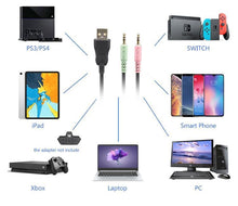 Load image into Gallery viewer, Luxury Gaming Headset with Microphone 3.5mm Wired Earphone Surround Sound Game Headphone for PC Gamer Computer Laptop Xbox