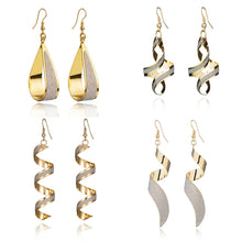 将图片加载到图库查看器,Korean Women's Dangle Charm Earrings Jewelry Stainless Steel Long Peculiar Earrings 2023 Luxury Design Trending for Girls