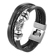 将图片加载到图库查看器,Trendy Modern Jewelry Leather Bracelet Men Braided Multilayer Anchor Bracelets Ladies Rope Chain for Male Jewelry Classic Style
