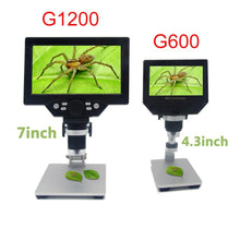 将图片加载到图库查看器,G600 600X electronic USB microscope digital soldering video microscope camera 4.3 inch lcd Endoscope magnifying Camera +LED