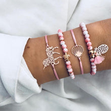 Load image into Gallery viewer, Boho Rose Map Bracelets & Bangles for Women Bohemian Round Charm Bracelet Set Fashion Multilayer Accessories Luxury Jewelry