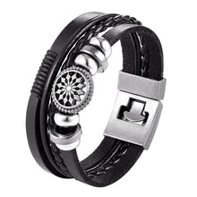 将图片加载到图库查看器,Trendy Modern Jewelry Leather Bracelet Men Braided Multilayer Anchor Bracelets Ladies Rope Chain for Male Jewelry Classic Style