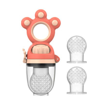 将图片加载到图库查看器,Modern Rotary Seal Non Slip Home Safe Baby Fruit Feeder Pacifier Fresh Food Bite Bag Soft Silicone Teething Toy For baby and Kids