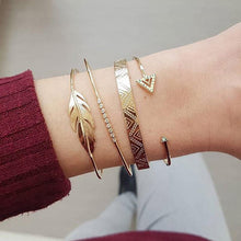 Load image into Gallery viewer, Luxury Modern Gold Crystal Elegant Woman and Lady Brecelets in Sets of 5Pcs/sett for Women Punk Boho Beach Bangle Jewelry Gift