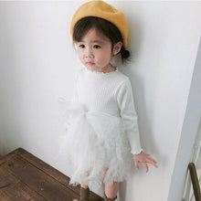 将图片加载到图库查看器,Modern Winter Flower Long Sleeve Smash Cake Baby Girls Dress For 1-5 Year Little Princess