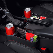 Load image into Gallery viewer, Multifunctional Car Seat Gap Storage Box Cup PU Leather Pocket Catcher Organizer Phone Bottle Cups Holder Car Accessories