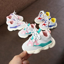 Load image into Gallery viewer, Baby Toddler Shoes New Spring Autumn Soft Bottom Patchwork Kids Sneakers Lace Up Boys Girls Sport Shoes Chaussure Enfant
