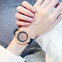 将图片加载到图库查看器,Women Elegant Popular Watch Set Starry Sky Ladies Bracelet Watch Casual Leather Sports Quartz Wristwatch For Women and Girls