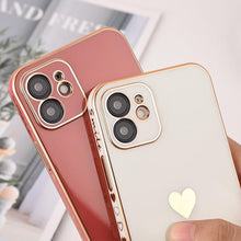 Load image into Gallery viewer, Elegant Women Phone Case For iPhone 13 14 Pro Camera Lens Protection For iPhone 12 11 Pro Max 14Plus Shockproof Case Luxurious Bumper Cute Pattern Women Girls Soft Silicone Shockproof Camera Case