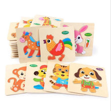 将图片加载到图库查看器,Baby Toys Wooden 3D Puzzle Cartoon Animal Intelligence Kids Educational Brain Teaser Children Tangram Shapes Learning