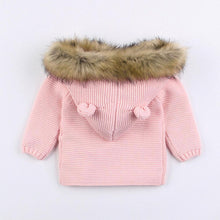 Load image into Gallery viewer, Warm Winter Luxury Newborn Baby Boy Girl Knitted Buttons Hooded Jacket Coat In Modern Design
