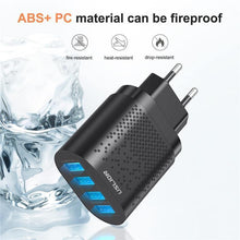 将图片加载到图库查看器,Portable USB Charger 3A Quick Charge 3.0 Mobile Phone Charger 4 Port 48W Fast Wall Chargers