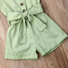 Load image into Gallery viewer, Luxury Elegant Summer Kids Girls Clothes Waistband Drawstring Romper Jumpsuit For Girls And Kids