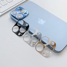Load image into Gallery viewer, CD Texture Metal Camera Lens Frame For Iphone 14 Plus 13 Pro Max 12 Pro Max 11 Pro Max 12 Pro Camera Lens Screen Protector Camera Lens Protector Ring Cover Anti-Fall Not easy to fall 360 Degree Protection