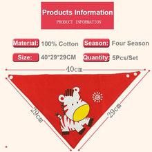 将图片加载到图库查看器,Fashion Modern 5PCS/SET Baby Triangle Double Cotton Bandana Feeding Bibs For Baby Boys/ Girls Baby Kids