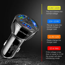 将图片加载到图库查看器,NEW 30W 3A Car Charger Quick Charge 3.0 4.0 Universal 3 USB Port Fast Charging Adapter For Car