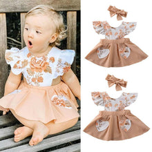 将图片加载到图库查看器,Trend New Designer Infant Baby Girl Clothes Flower Ruffle Princess Dress Sundress Outfit For Birthday With Big Bow