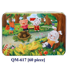 将图片加载到图库查看器,New 60 Pieces Wooden Puzzle Kids Toy Cartoon Animal Wooden Puzzles Child Early Educational Learning Toys for Christmas Gift
