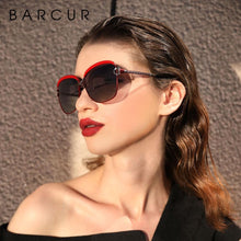 将图片加载到图库查看器,Luxury Polarized Ladies Woman Gradient Round Oversized Modern Sunglasses Brand oculos lunette de soleil femme