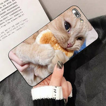 将图片加载到图库查看器,Cute Cat Black Phone Case For IPhone 13 8 7 6 6S Plus X 5 5S SE 2020 XR 11 Pro XS MAX Slim Fit Soft Print Design Flexible Silicone Cover For iPhone