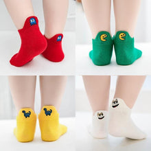 将图片加载到图库查看器,5Pairs Cartoon Embroider Multicolor Summer Spring Newborn Boy Kids Baby Girls Breathable Socks For Kids