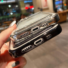 将图片加载到图库查看器,Ultra-light Transparent Photo Card Pocket Wallet Case For iPhone 13 11 12 14 Pro Max XS XR X 8 7 6S Plus Plating Cute Bear Rabbit Soft Phone Cover Cute Case with Card Holder Soft Cover