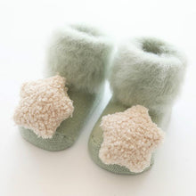 将图片加载到图库查看器,Cute Baby Thickening Furry Mid Floor Socks For Newborn Baby Boys And Girls Soft And Comfortable Footwear