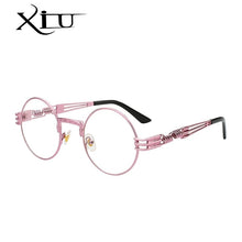 将图片加载到图库查看器,XIU Luxury Metal Sunglasses Men Round Sunglass Steampunk Coating Glasses Vintage Retro Lentes Oculos of Male Sun glasses
