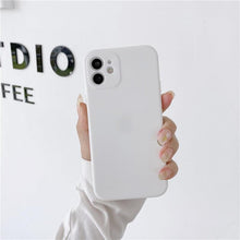 Load image into Gallery viewer, Soft Silicone Candy Color Phone Case For iPhone 13Mini iPhone 14Pro Max Ultra Thin Shockproof Cover Solid Color Shockproof Silicone Case For iPhone