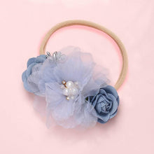 将图片加载到图库查看器,Modern Fashion Floral Headband Newborn Baby Elastic Hairbands Pearl Fresh Style Bow Knot For Girls