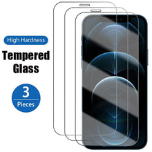 Load image into Gallery viewer, 3PCS Tempered Glass for iphone 14 12 13 11 pro max XS XR Screen Protector for iPhone 11 12 13 mini SE 14 7 8 6 6s plus glass Full Coverage Matte Tempered Glass Screen Protector For iPhone
