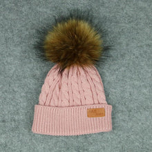 Load image into Gallery viewer, New Fashion Children Winter Caps For Baby Kids Girl Solid Knitted Thick And Modern Caps