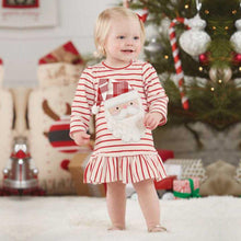 Load image into Gallery viewer, Baby Girls Long Sleeve Stripe Christmas Outfits Dress For Girls Clothes Unique Design Excellent Look