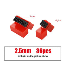 Load image into Gallery viewer, Letter & Number Stamp Punch Set - Hardened Steel for Metal, Wood, Leather (A-Z, 0-9)