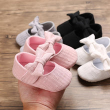 将图片加载到图库查看器,Baby Girls First Walkers Bow Knot Solid Soft Shoe Footwear For Baby Girl Breathable Shoes