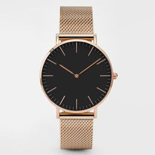 将图片加载到图库查看器,Fashion Unisex Watches Ultra Thin Stainless Steel Mesh Belt Quartz Classic Casual Watch For Women and Man